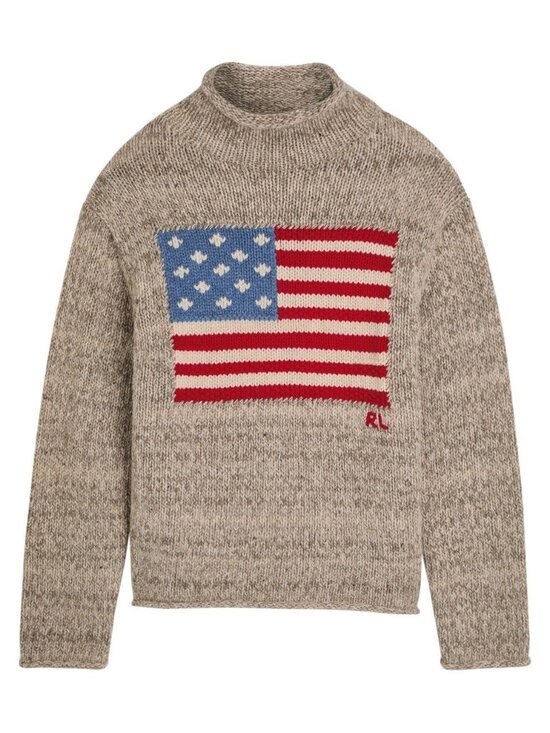 Polo Ralph Lauren Sweaters - Polo Ralph Lauren Women's American Flag Wool Blend Roll Neck Jumper Sweater S